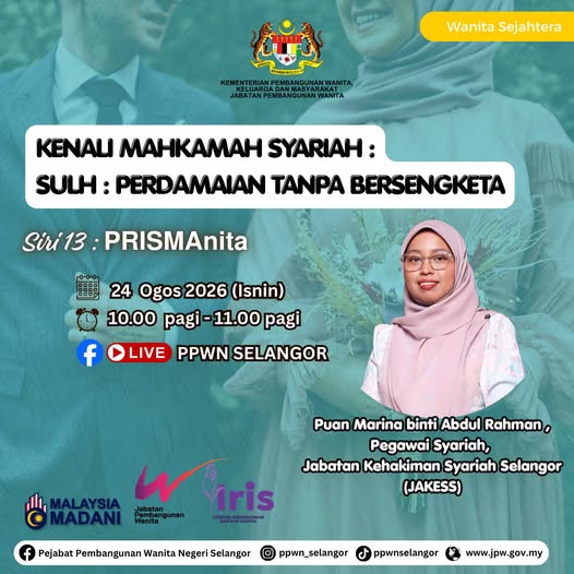Wanita Sejahtera: Kenali Mahkamah Shariah: Sulh: Perdamaian Tanpa Bersengketa