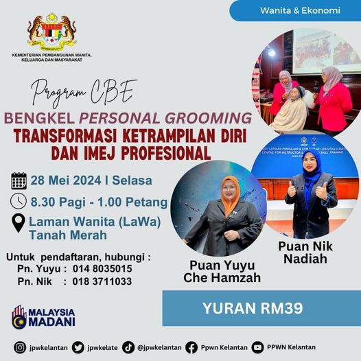 Program CBE: Bengkel Personal Grooming, Transformasi Ketrampilan Diri dan Imej Profesional
