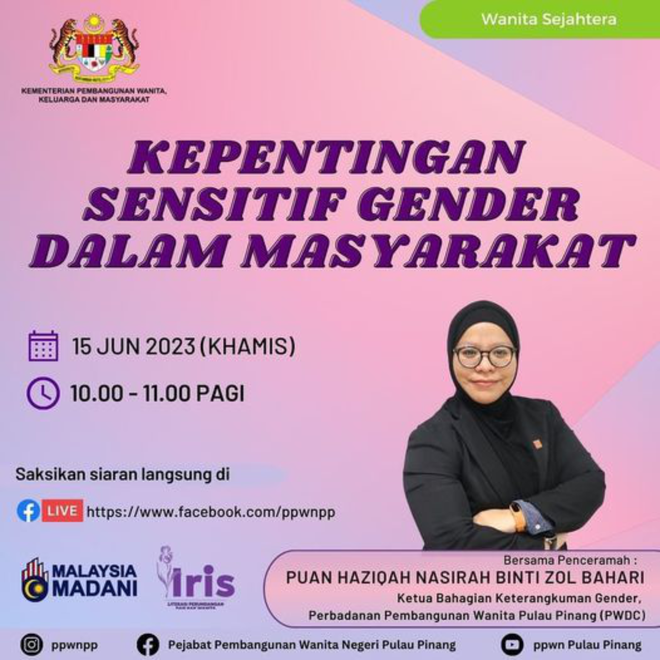 Wanita Sejahtera: Kepentingan Sensitif Gender Dalam Masyarakat