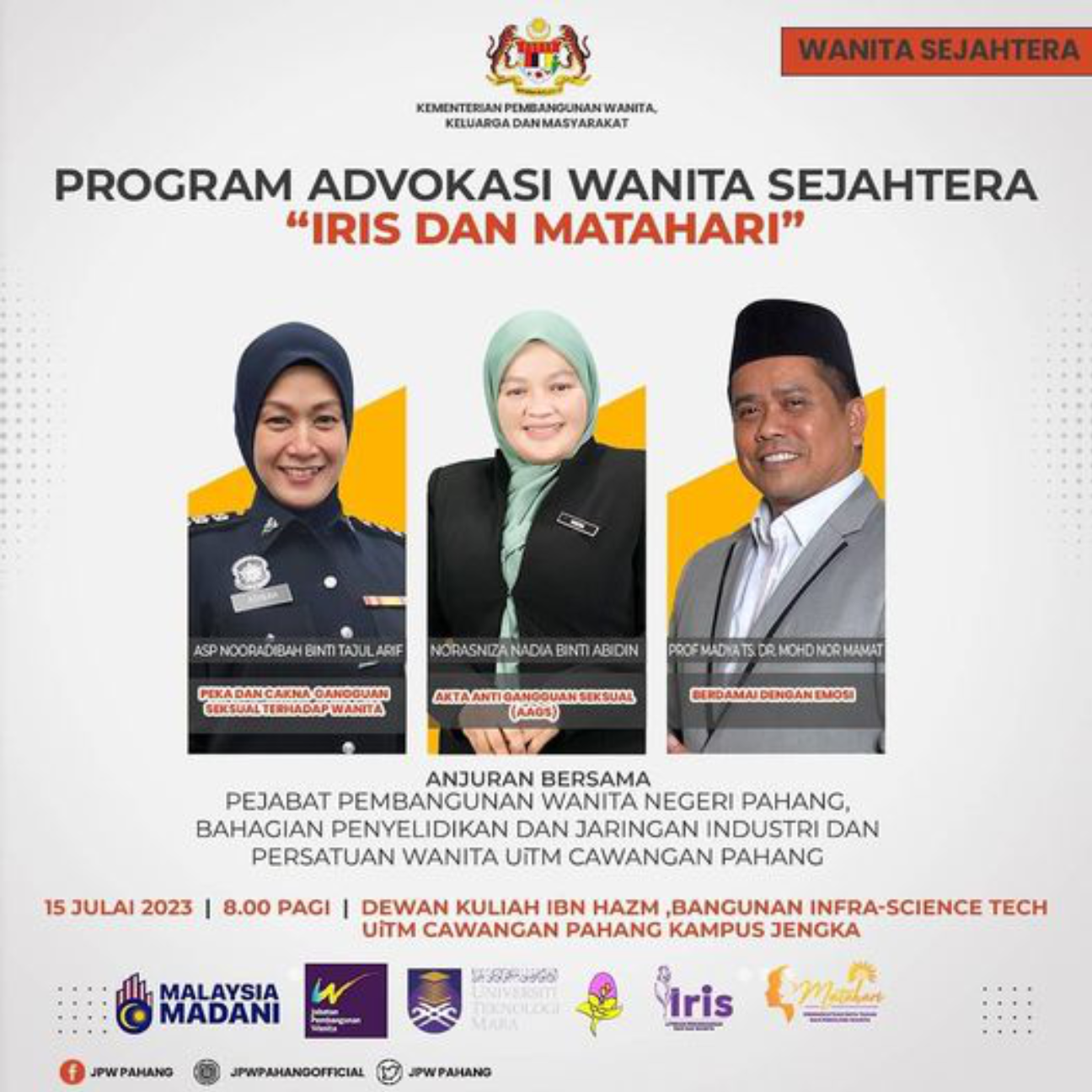 Wanita Sejahtera: Program Advokasi Wanita Sejahtera "Iris dan Matahari"
