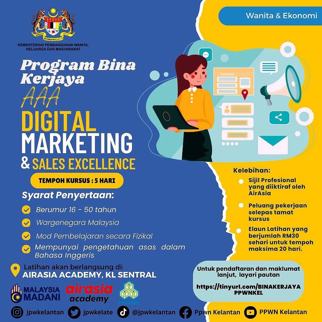 Bina Kerjaya Bersama Air Asia Akademi: Digital Marketing & Sales Excellence