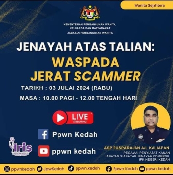 Wanita Sejahtera: Jenayah Atas Talian: Waspada Jerat Scammer