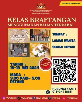 Wanita dan Ekonomi: Kelas Kraftangan Menggunakan Bahan Terpakai