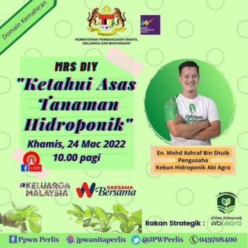 Domain Kemahiran: Ketahui Asas Tanaman Hidroponik 