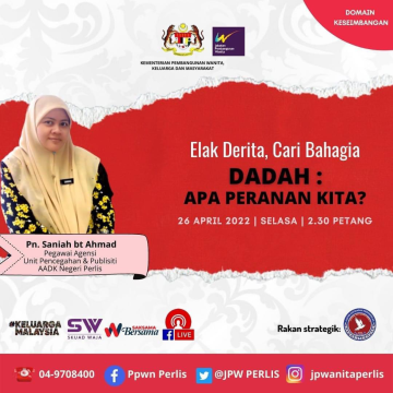 Domain Keseimbangan: Elak Derita, Cari Bahagia: Dadah, Apa Peranan Kita?